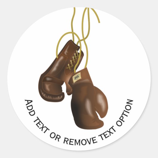 Boxing-handschoenen Ronde Sticker (Voorkant)