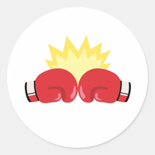 Boxing-handschoenen Ronde Sticker (Voorkant)