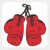 Boxing-handschoenen Vierkante Sticker (Voorkant)