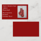 Boxing-handschoenen Visitekaartjes (Voorkant / Achterkant)