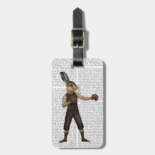 Boxing Hare Bagagelabel (Voorkant verticaal)