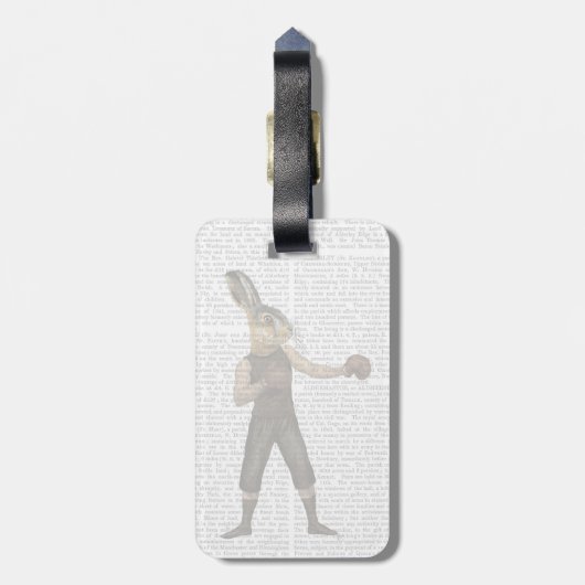 Boxing Hare Bagagelabel (Achterkant verticaal)