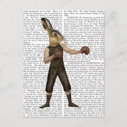 Boxing Hare Briefkaart (Voorkant)