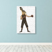 Boxing Hare Canvas Afdruk (Insitu (Houten vloer))