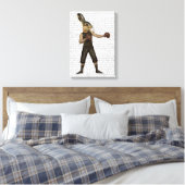 Boxing Hare Canvas Afdruk (Insitu (Slaapkamer))