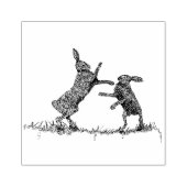 Boxing Hares Rubberstempel (Afrduk)