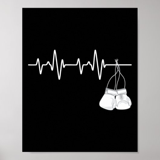 Boxing Heartbeat - Boxer Boxer Kickboxing F Poster (Voorkant)