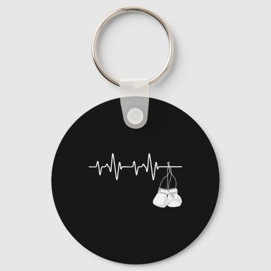 Boxing Heartbeat - Boxer Boxer Kickboxing F Sleutelhanger (Voorkant)
