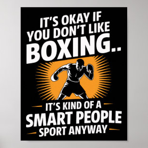 Boxing Humor Design - smart People Sport' Silhouet Poster