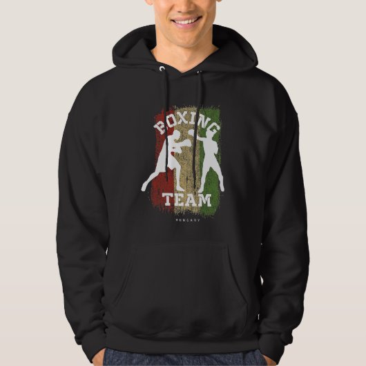 Boxing Hungary Combat Sports Fighter Boxing Hoodie (Voorkant)