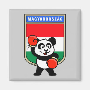 Boxing Hungary Panda Magneet