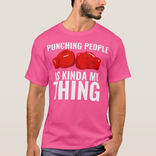 Boxing is Kinda, mijn grappige handschoenen T-shirt (Voorkant)