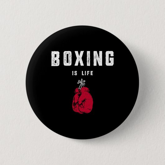 Boxing Is Life Ronde Button 5,7 Cm (Voorkant)