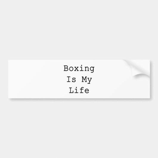 Boxing is mijn leven bumpersticker (Voorkant)