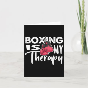 Boxing is mijn therapie grappige boekje voor gym F Kaart