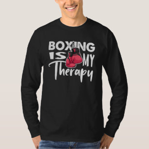 Boxing is mijn therapie grappige boekje voor gym F T-shirt