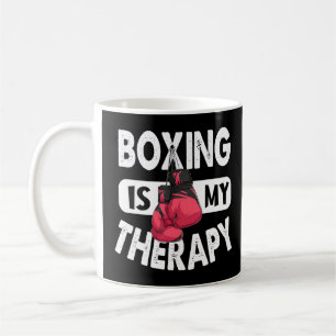 Boxing is mijn Therapy Boxing Quote Gym Fighter Gl Koffiemok