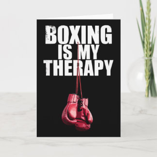 Boxing Is My Therapy Quote Boxing Kickboxing Boxer Kaart