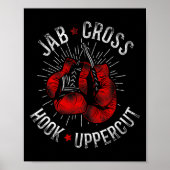 Boxing Jab Cross Hook Uppercut Poster (Voorkant)