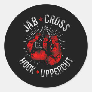 Boxing Jab Cross Hook Uppercut Ronde Sticker