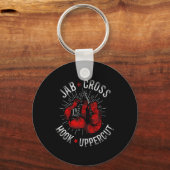 Boxing Jab Cross Hook Uppercut Sleutelhanger (Voorkant)
