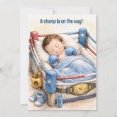 Boxing Kampioen Baby Shower Uitnodiging (Voorkant)