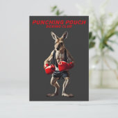 Boxing Kangaroo Bedankkaart (Staand voorkant)