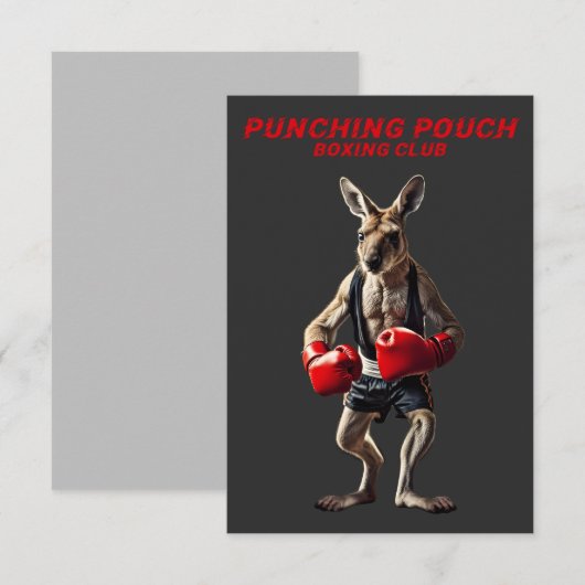 Boxing Kangaroo Bedankkaart (Voorkant / Achterkant)