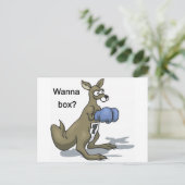 Boxing Kangaroo Briefkaart (Staand voorkant)