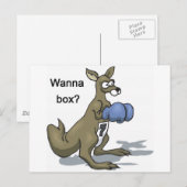 Boxing Kangaroo Briefkaart (Voorkant / Achterkant)