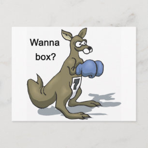 Boxing Kangaroo Briefkaart