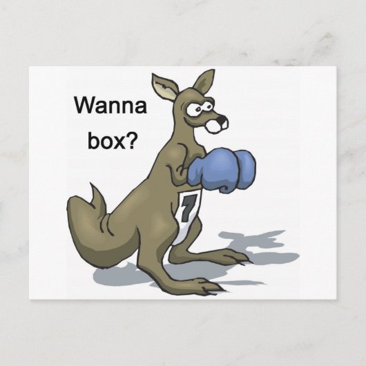 Boxing Kangaroo Briefkaart (Voorkant)