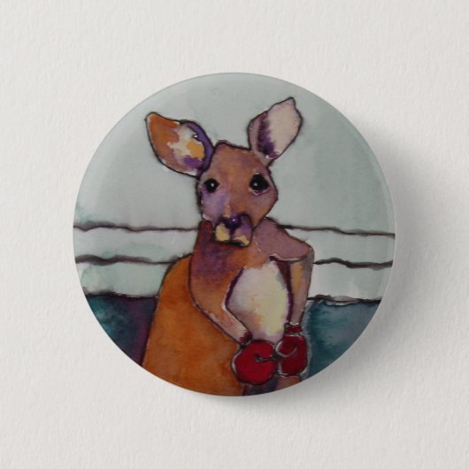 " BOXING KANGAROO" - Button (Voorkant)