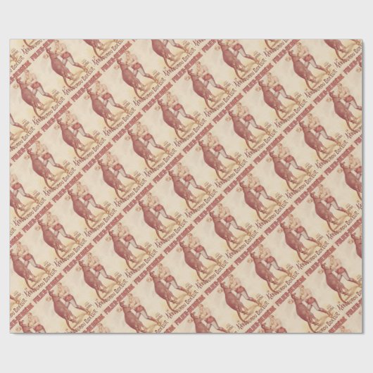 Boxing Kangaroo Cadeaupapier (Vlak)