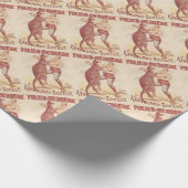 Boxing Kangaroo Cadeaupapier (Hoek)
