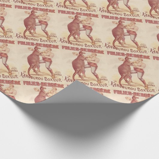 Boxing Kangaroo Cadeaupapier (Hoek)