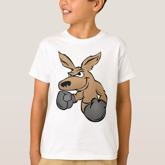 Boxing Kangaroo Cartoon T-shirt (Voorkant)
