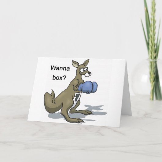 Boxing Kangaroo Kaart (Voorkant)