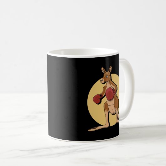 Boxing Kangaroo Koffiemok (Voorkant rechts)
