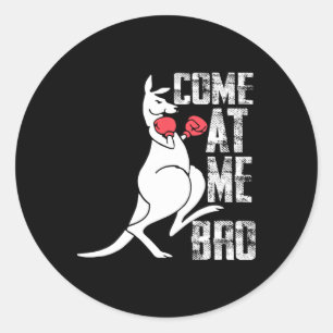 Boxing Kangaroo kom me brengen Bro Jumping Kangaro Ronde Sticker