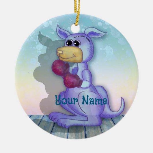 Boxing Kangaroo ornament  (Voorkant)