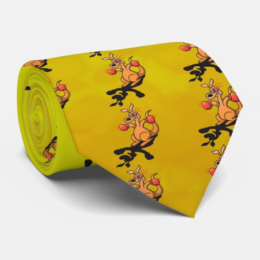 Boxing Kangaroo Stropdas (Opgerold)