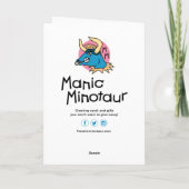 Boxing Kangaroo Verjaardag Kaart (Achterkant)