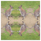 Boxing Kangaroos Fabric Stof (Swatch)