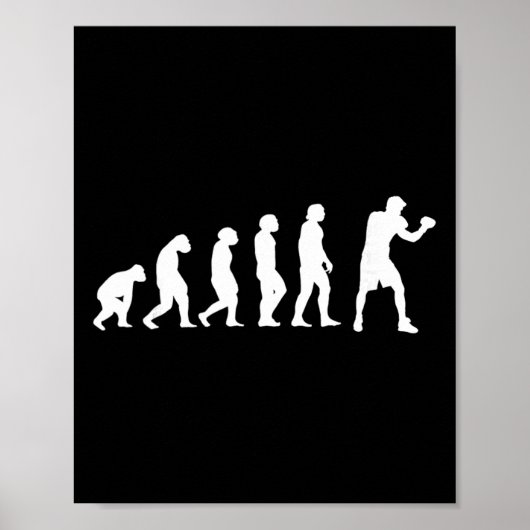 Boxing Kickboxing Evolution Boxing Fight Boxer  Poster (Voorkant)