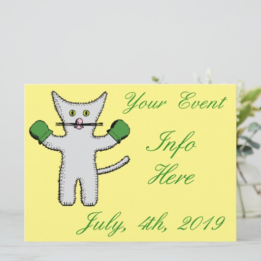 Boxing Kitten met Mittens Thunder_Cove (Staand voorkant)