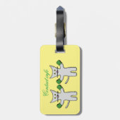 Boxing Kitten met Mittens Thunder_Cove Bagagelabel (Achterkant verticaal)