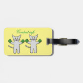 Boxing Kitten met Mittens Thunder_Cove Bagagelabel (Achterkant horizontaal)