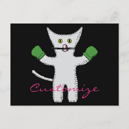 Boxing Kitten met Mittens Thunder_Cove Briefkaart (Voorkant)