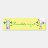 Boxing Kitten met Mittens Thunder_Cove Bumpersticker (Voorkant)